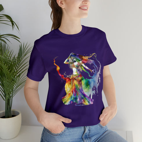 Rainbow Belly Dancer in Motion - Short Sleeve Tee